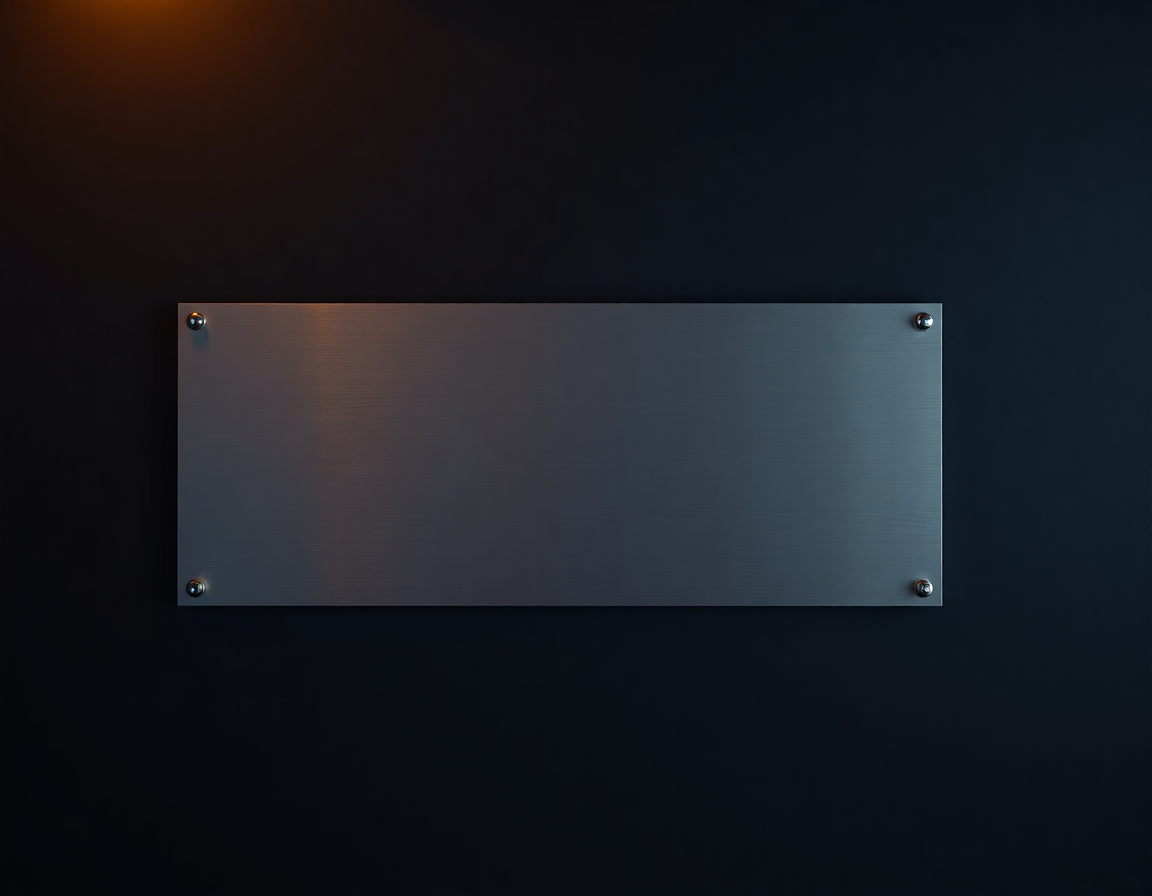 Illustration: Brushed aluminium panel on standoffs